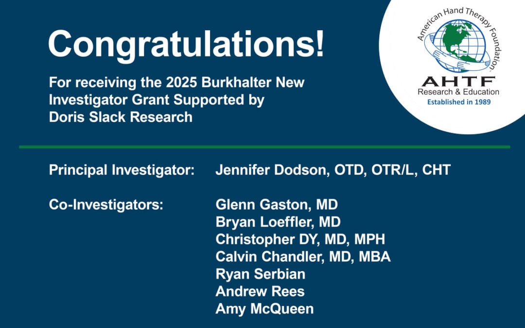 Burkhalter New Investigator Grant 2025