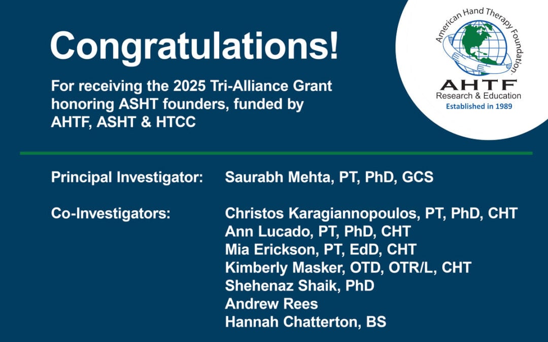 Tri-Alliance Grant Honoring ASHT Founders 2025